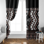 Personalised Taniko Motifs Aotearoa Window Curtain Waitangi Kowhaiwhai Kiwi - Mocha