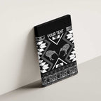 Personalised Taniko Motifs Aotearoa Canvas Wall Art Waitangi Kowhaiwhai Kiwi - Monochrome