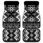 Personalised Taniko Motifs Aotearoa Car Mats Waitangi Kowhaiwhai Kiwi - Monochrome