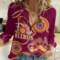 Personalised NAIDOC Week 2023 NRL Broncos For Our Elders Women Casual Shirt LT7