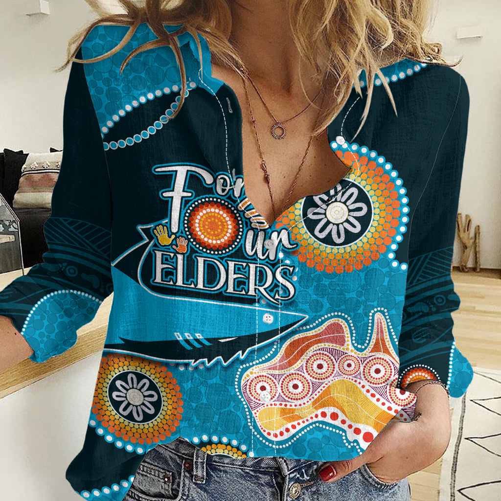 Personalised NAIDOC Week 2023 NRL Sharks For Our Elders Women Casual Shirt LT7