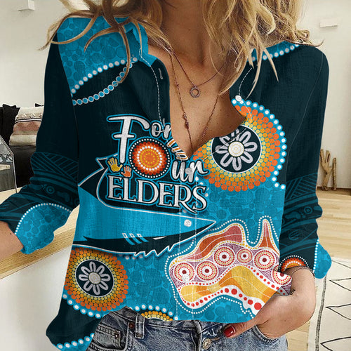 Personalised NAIDOC Week 2023 NRL Sharks For Our Elders Women Casual Shirt LT7