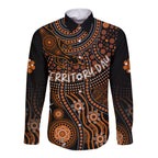personalised-northern-territory-day-long-sleeve-button-shirt-indigenous-sun-and-life-art