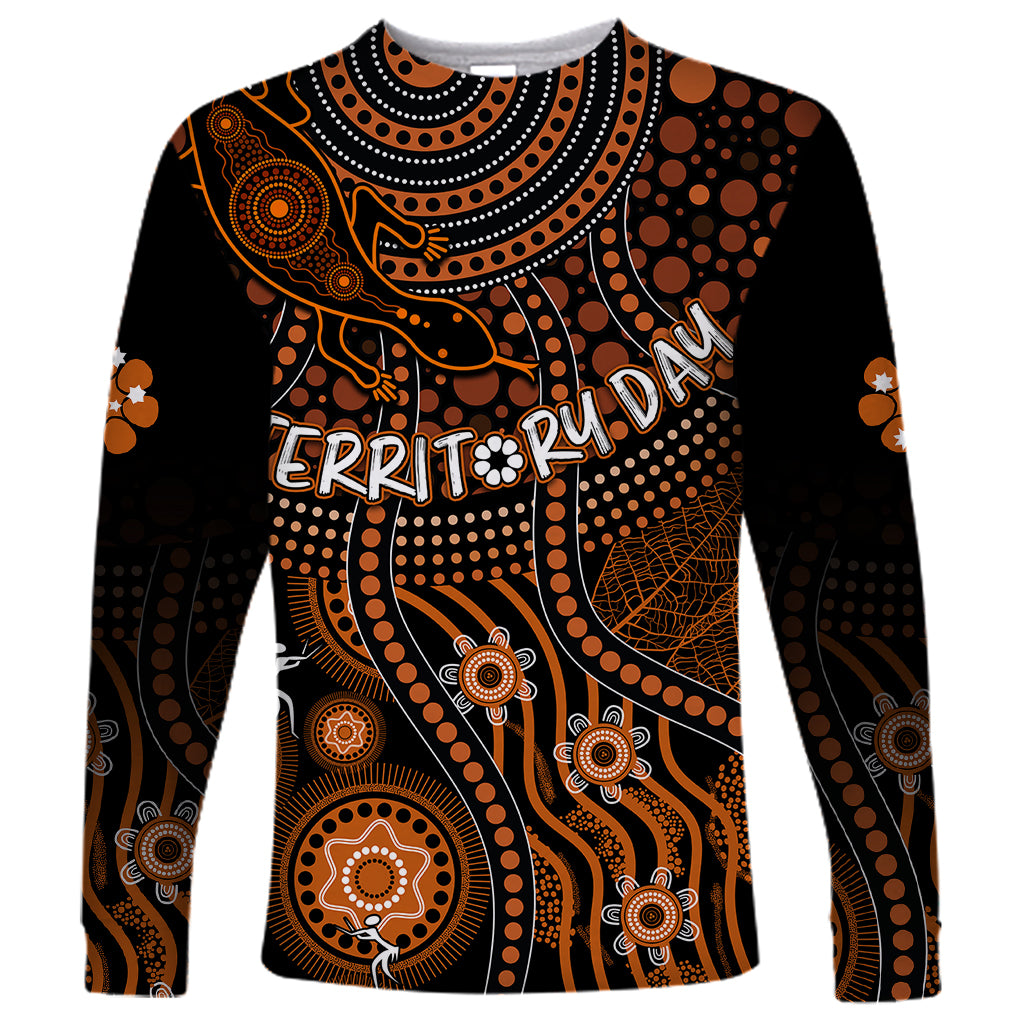 personalised-northern-territory-day-long-sleeve-shirt-indigenous-sun-and-life-art