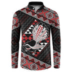 Taniko Aotearoa Button Sweatshirt Poutama Mix Piwakawaka