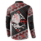 Taniko Aotearoa Button Sweatshirt Poutama Mix Piwakawaka