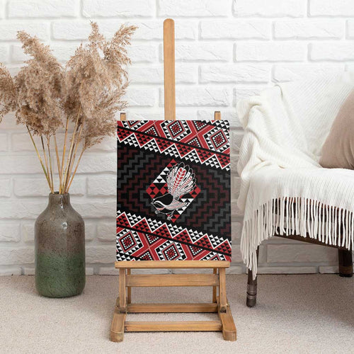Taniko Aotearoa Canvas Wall Art Poutama Mix Piwakawaka