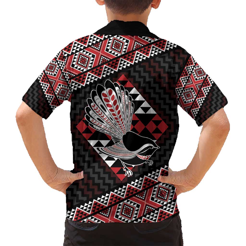 Taniko Aotearoa Family Matching Puletasi and Hawaiian Shirt Poutama Mix Piwakawaka