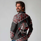Taniko Aotearoa Long Sleeve Polo Shirt Poutama Mix Piwakawaka