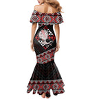 Taniko Aotearoa Mermaid Dress Poutama Mix Piwakawaka