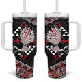 Taniko Aotearoa Tumbler With Handle Poutama Mix Piwakawaka