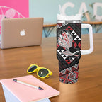 Taniko Aotearoa Tumbler With Handle Poutama Mix Piwakawaka