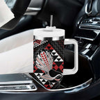 Taniko Aotearoa Tumbler With Handle Poutama Mix Piwakawaka