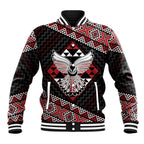 Taniko Aotearoa Baseball Jacket Poutama Mix Piwakawaka - Ver02