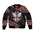 Taniko Aotearoa Bomber Jacket Poutama Mix Piwakawaka - Ver02