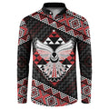 Taniko Aotearoa Button Sweatshirt Poutama Mix Piwakawaka - Ver02