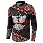 Taniko Aotearoa Button Sweatshirt Poutama Mix Piwakawaka - Ver02
