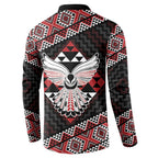 Taniko Aotearoa Button Sweatshirt Poutama Mix Piwakawaka - Ver02
