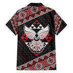 Taniko Aotearoa Family Matching Off The Shoulder Long Sleeve Dress and Hawaiian Shirt Poutama Mix Piwakawaka - Ver02