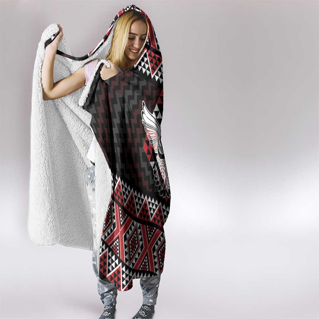 Taniko Aotearoa Hooded Blanket Poutama Mix Piwakawaka - Ver02