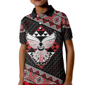 Taniko Aotearoa Kid Polo Shirt Poutama Mix Piwakawaka - Ver02