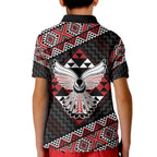 Taniko Aotearoa Kid Polo Shirt Poutama Mix Piwakawaka - Ver02
