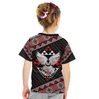 Taniko Aotearoa Kid T Shirt Poutama Mix Piwakawaka - Ver02