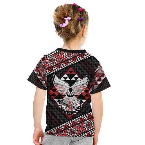 Taniko Aotearoa Kid T Shirt Poutama Mix Piwakawaka - Ver02