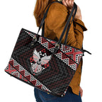 Taniko Aotearoa Leather Tote Bag Poutama Mix Piwakawaka - Ver02