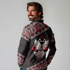 Taniko Aotearoa Long Sleeve Polo Shirt Poutama Mix Piwakawaka - Ver02