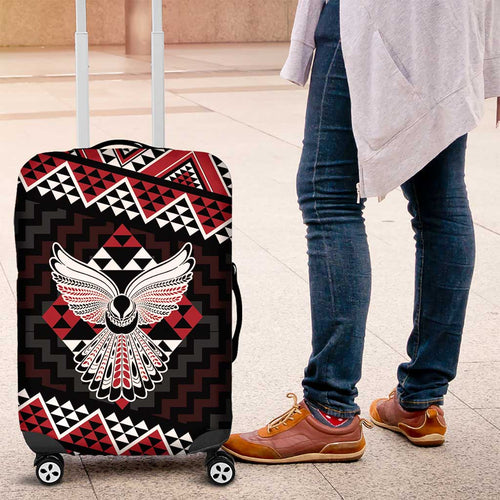 Taniko Aotearoa Luggage Cover Poutama Mix Piwakawaka - Ver02