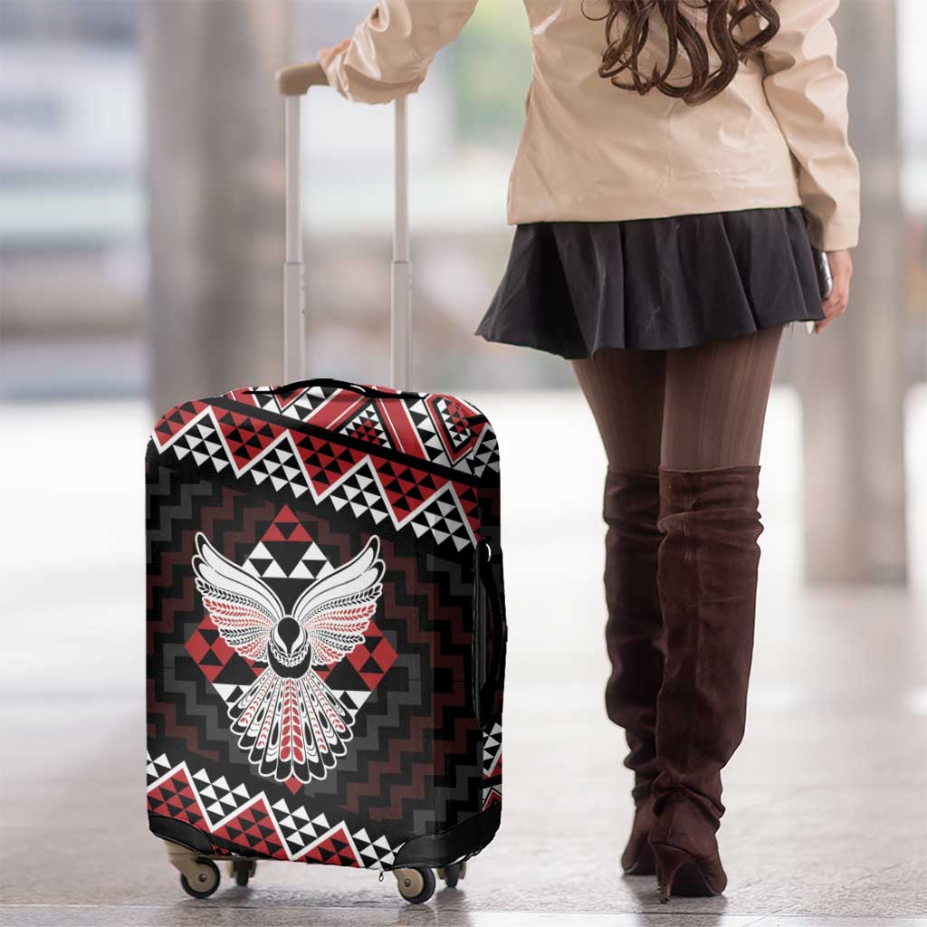 Taniko Aotearoa Luggage Cover Poutama Mix Piwakawaka - Ver02