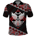Taniko Aotearoa Polo Shirt Poutama Mix Piwakawaka - Ver02