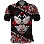Taniko Aotearoa Polo Shirt Poutama Mix Piwakawaka - Ver02
