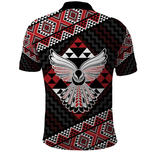 Taniko Aotearoa Polo Shirt Poutama Mix Piwakawaka - Ver02