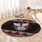 Taniko Aotearoa Round Carpet Poutama Mix Piwakawaka - Ver02