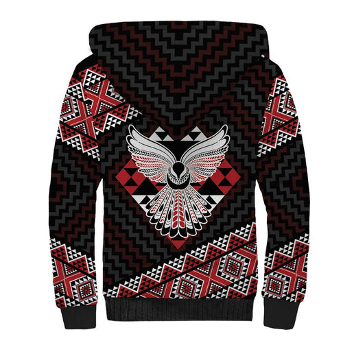 Taniko Aotearoa Sherpa Hoodie Poutama Mix Piwakawaka - Ver02