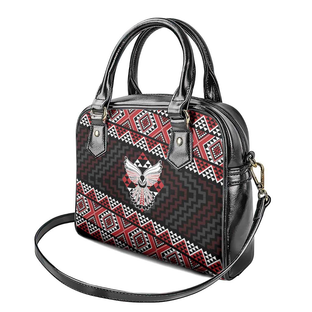 Taniko Aotearoa Shoulder Handbag Poutama Mix Piwakawaka - Ver02