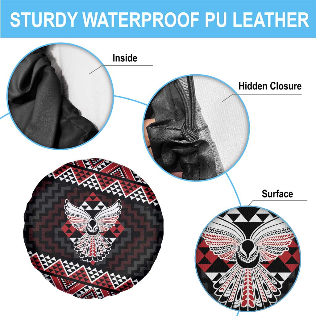 Taniko Aotearoa Spare Tire Cover Poutama Mix Piwakawaka - Ver02