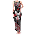 Taniko Aotearoa Tank Maxi Dress Poutama Mix Piwakawaka - Ver02