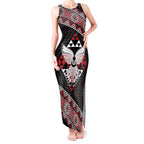 Taniko Aotearoa Tank Maxi Dress Poutama Mix Piwakawaka - Ver02