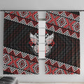 Taniko Aotearoa Window Curtain Poutama Mix Piwakawaka - Ver02