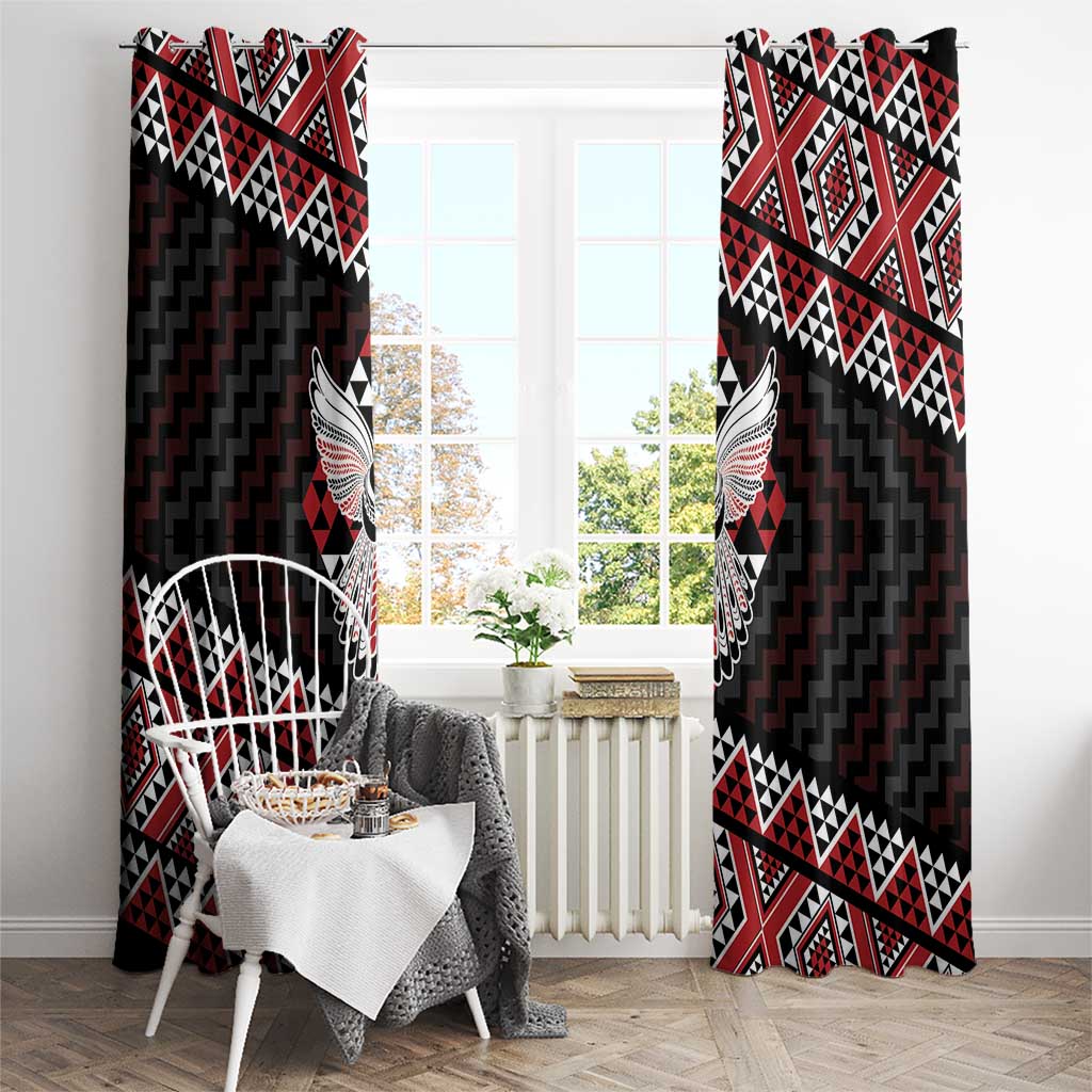 Taniko Aotearoa Window Curtain Poutama Mix Piwakawaka - Ver02