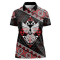 Taniko Aotearoa Women Polo Shirt Poutama Mix Piwakawaka - Ver02