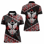 Taniko Aotearoa Women Polo Shirt Poutama Mix Piwakawaka - Ver02