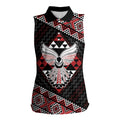 Taniko Aotearoa Women Sleeveless Polo Shirt Poutama Mix Piwakawaka - Ver02