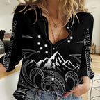 New Zealand Women Casual Shirt Maori Te Iwa o Matariki LT7