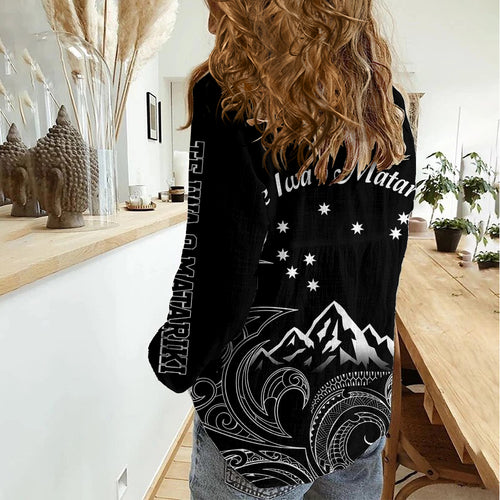 New Zealand Women Casual Shirt Maori Te Iwa o Matariki LT7