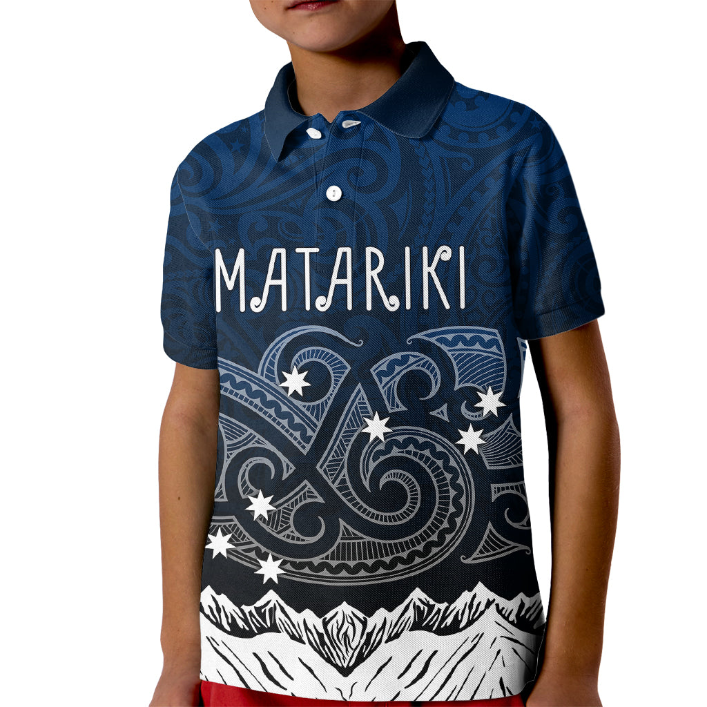 peronsalised-new-zealand-kid-polo-shirt-matariki-maori-patterns-gradient