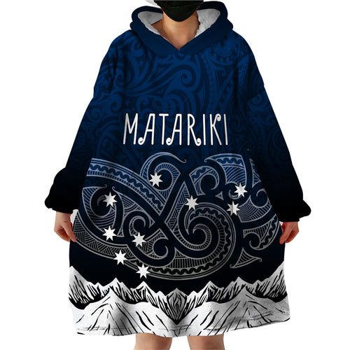 peronsalised-new-zealand-wearable-blanket-hoodie-matariki-maori-patterns-gradient